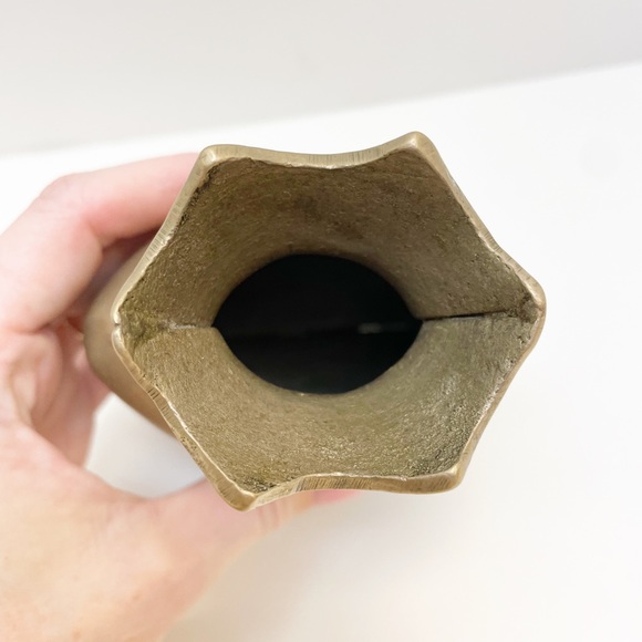 Vintage Brass Figurine Money Bag Vase Pouch Heavy Bank 1960s - Picture 8 of 8